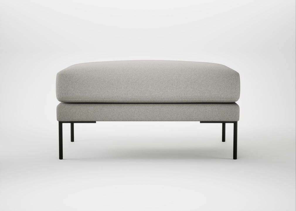 Torrington Ottoman Melton Wool Limestone
