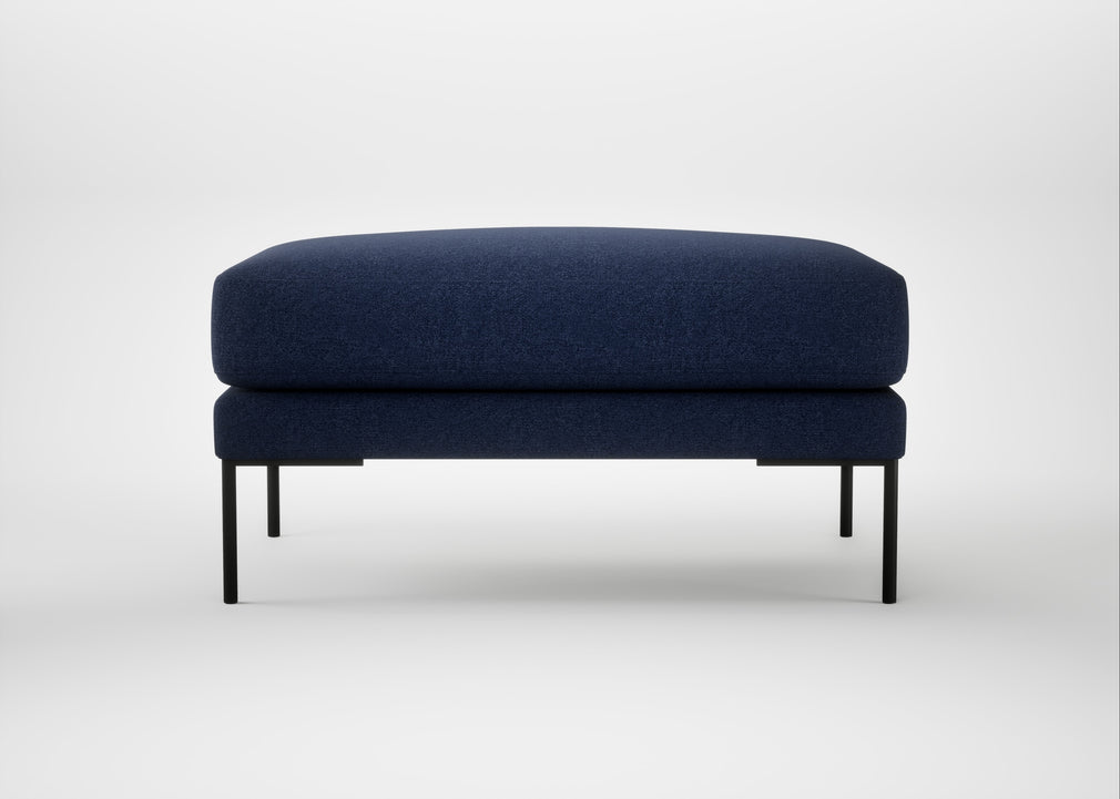 Torrington Ottoman Melton Wool New Navy