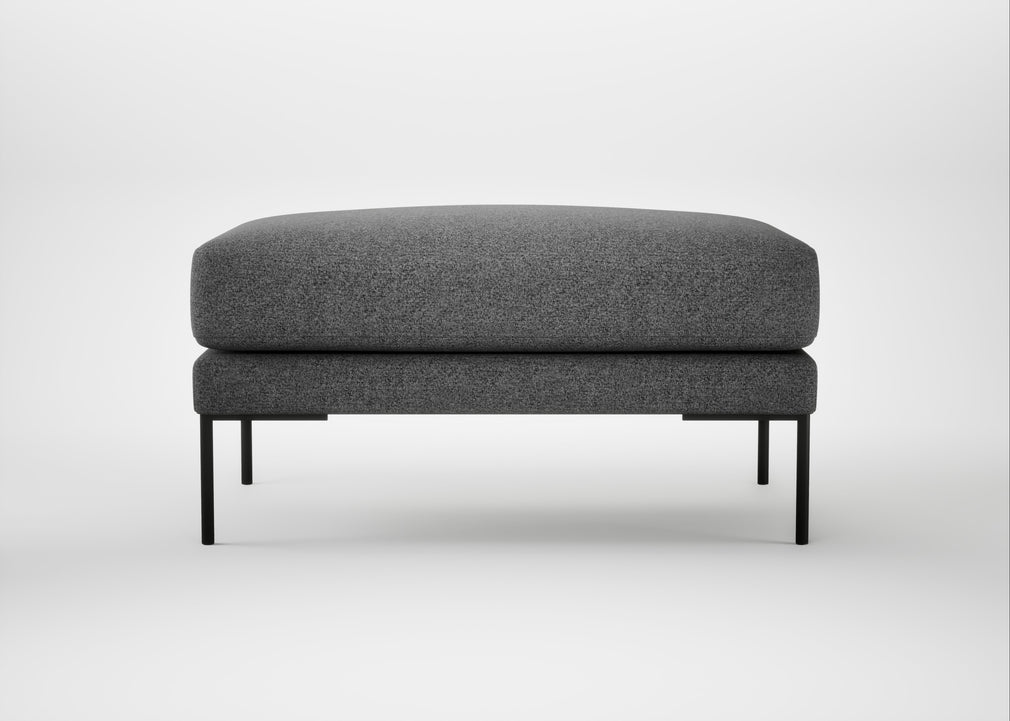 Torrington Ottoman Melton Wool Shale