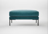 Torrington Ottoman Smart Luxe Velvet Airforce Blue