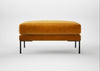 Torrington Ottoman Smart Luxe Velvet Cognac