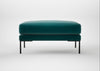 Torrington Ottoman Smart Luxe Velvet Ocean Green