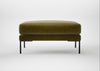 Torrington Ottoman Smart Luxe Velvet Peridot