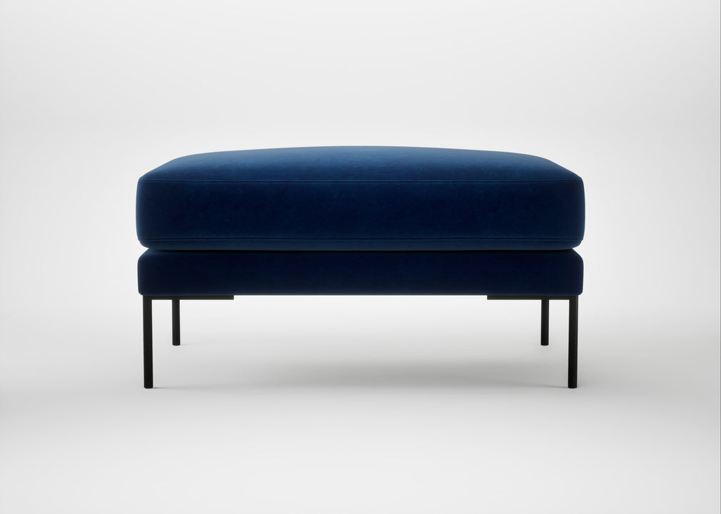 Torrington Ottoman Smart Velvet Dusk