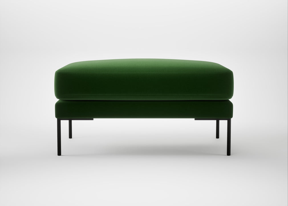 Torrington Ottoman Smart Velvet Forest