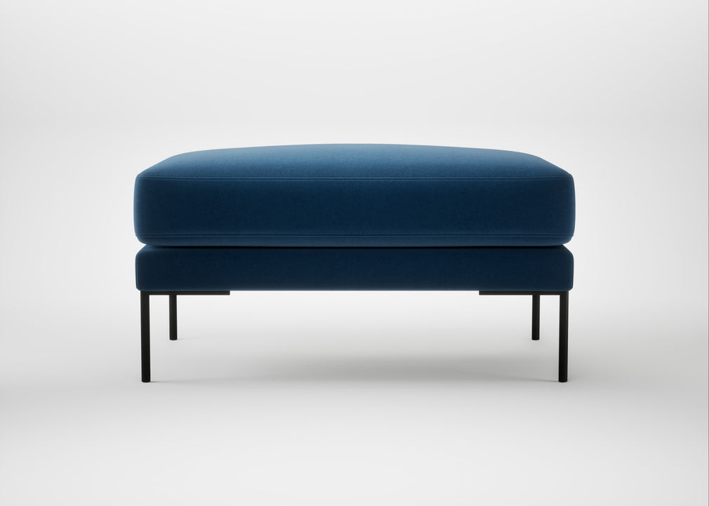 Torrington Ottoman Smart Velvet Petrol