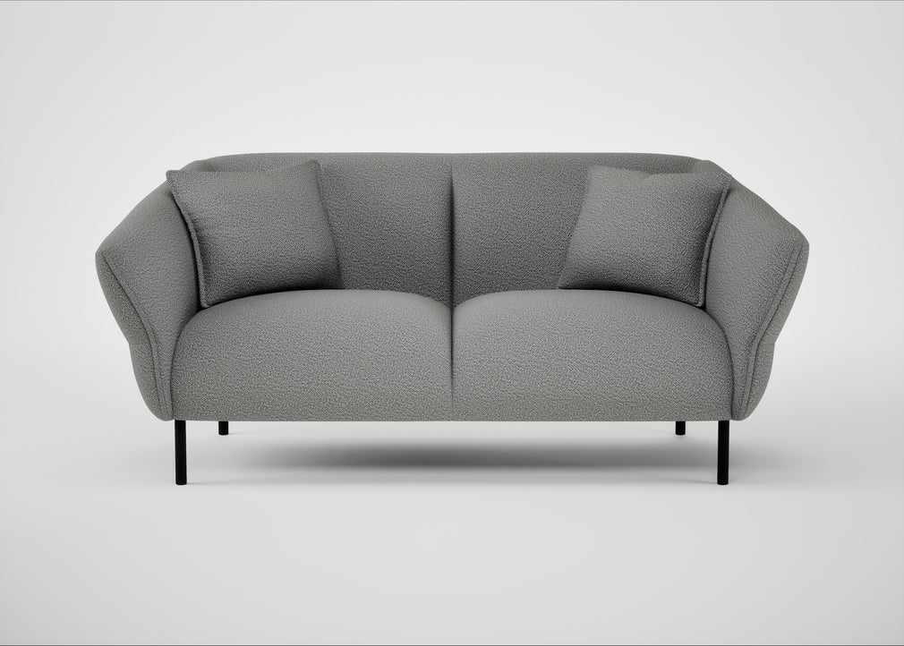 Alto 2 Seater Sofa Boucle Steel