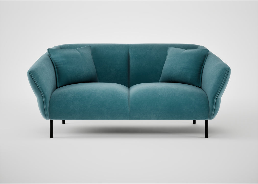 Alto 2 Seater Sofa Smart Luxe Velvet Airforce Blue