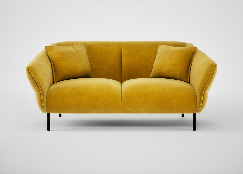 Alto 2 Seater Sofa Smart Luxe Velvet Canary