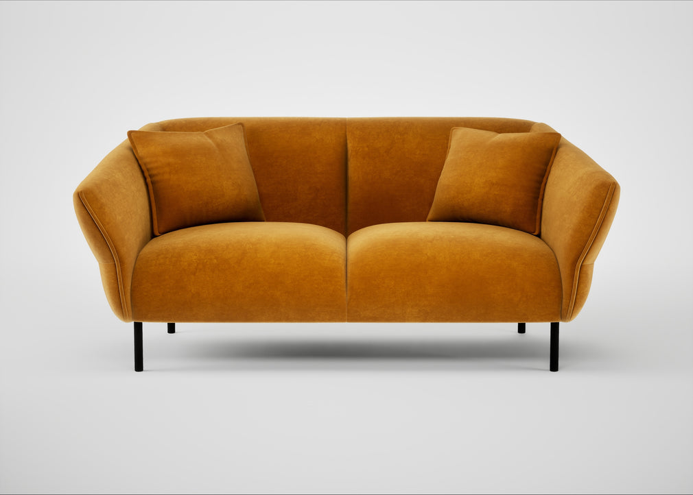 Alto 2 Seater Sofa Smart Luxe Velvet Cognac