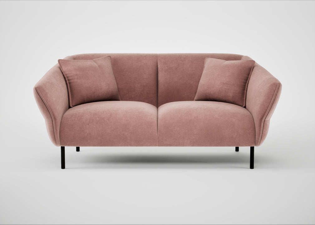Alto 2 Seater Sofa Smart Luxe Velvet Dusky Pink