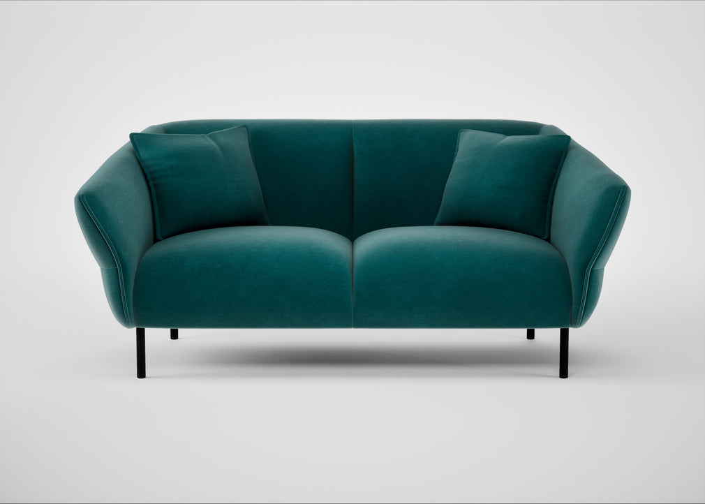 Alto 2 Seater Sofa Smart Luxe Velvet Ocean Green