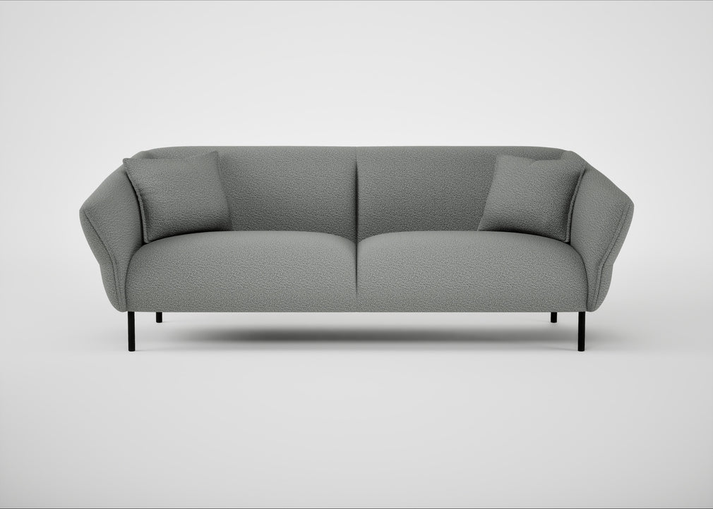 Alto 4 Seater Sofa Boucle Steel