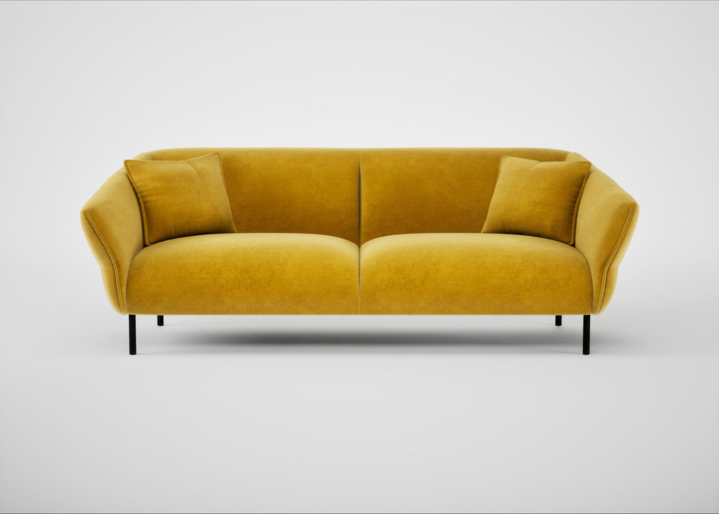 Alto 4 Seater Sofa Smart Luxe Velvet Canary