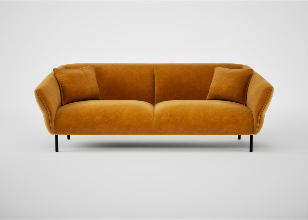Alto 4 Seater Sofa Smart Luxe Velvet Cognac