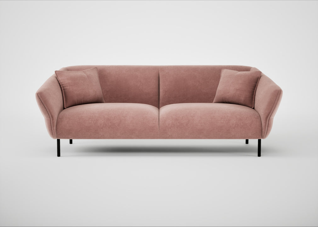 Alto 4 Seater Sofa Smart Luxe Velvet Dusky Pink