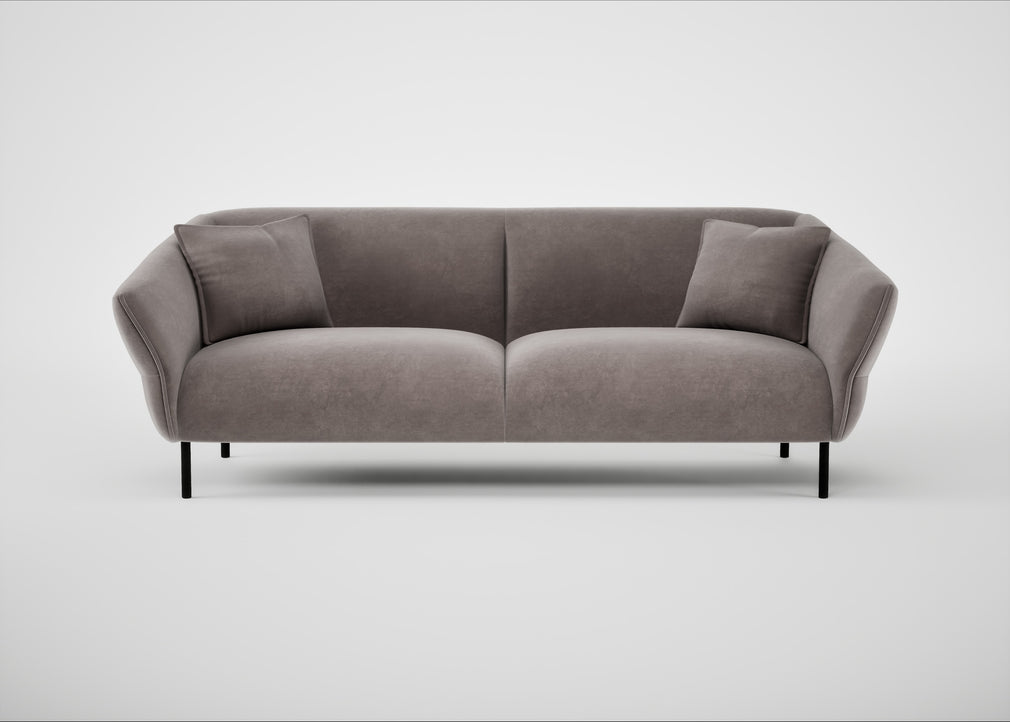 Alto 4 Seater Sofa Smart Luxe Velvet Mushroom