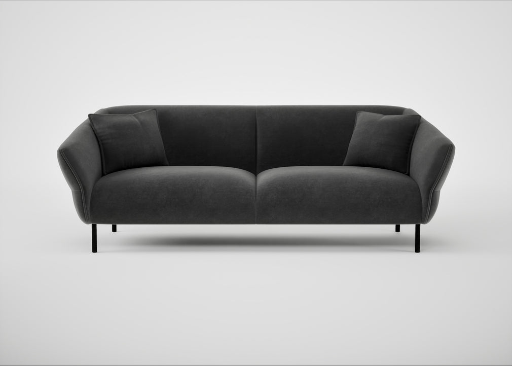 Alto 4 Seater Sofa Smart Luxe Velvet Nickel