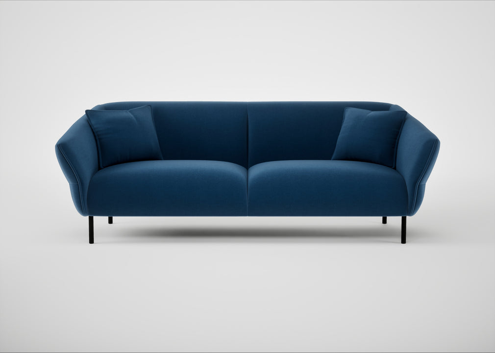 Alto 4 Seater Sofa Cotton Velvet Petrol