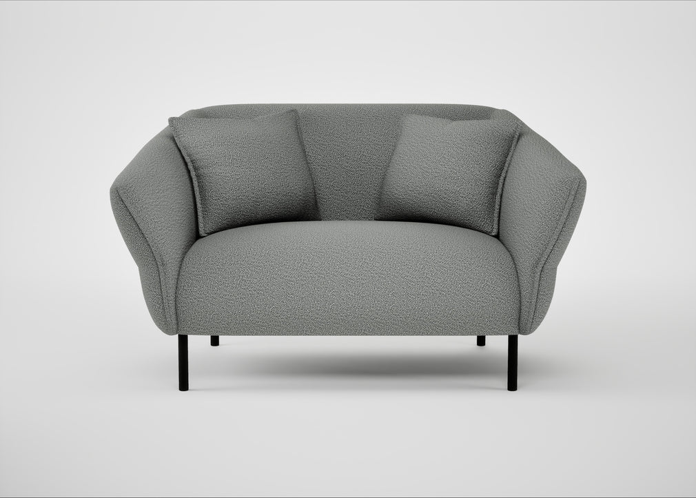 Alto Loveseat Boucle Steel