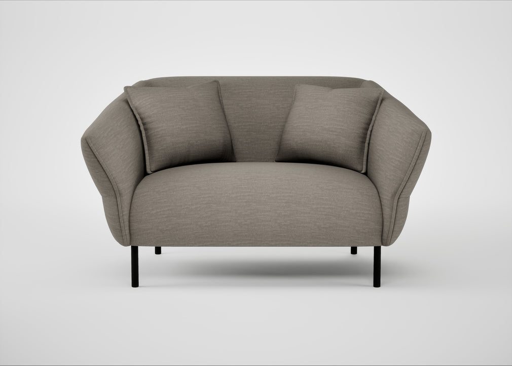Alto Loveseat Broad Weave Pebble