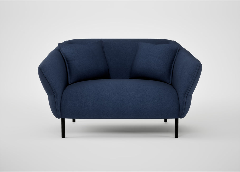 Alto Loveseat Capelo Linen-Cotton Inkspot