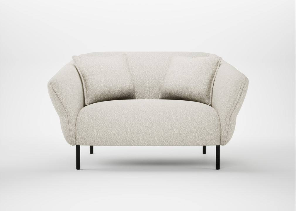 Alto Loveseat Chunky Boucle Ecru