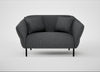 Alto Loveseat Melton Wool Granite