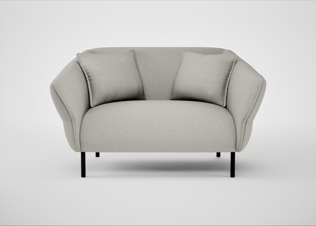 Alto Loveseat Melton Wool Limestone