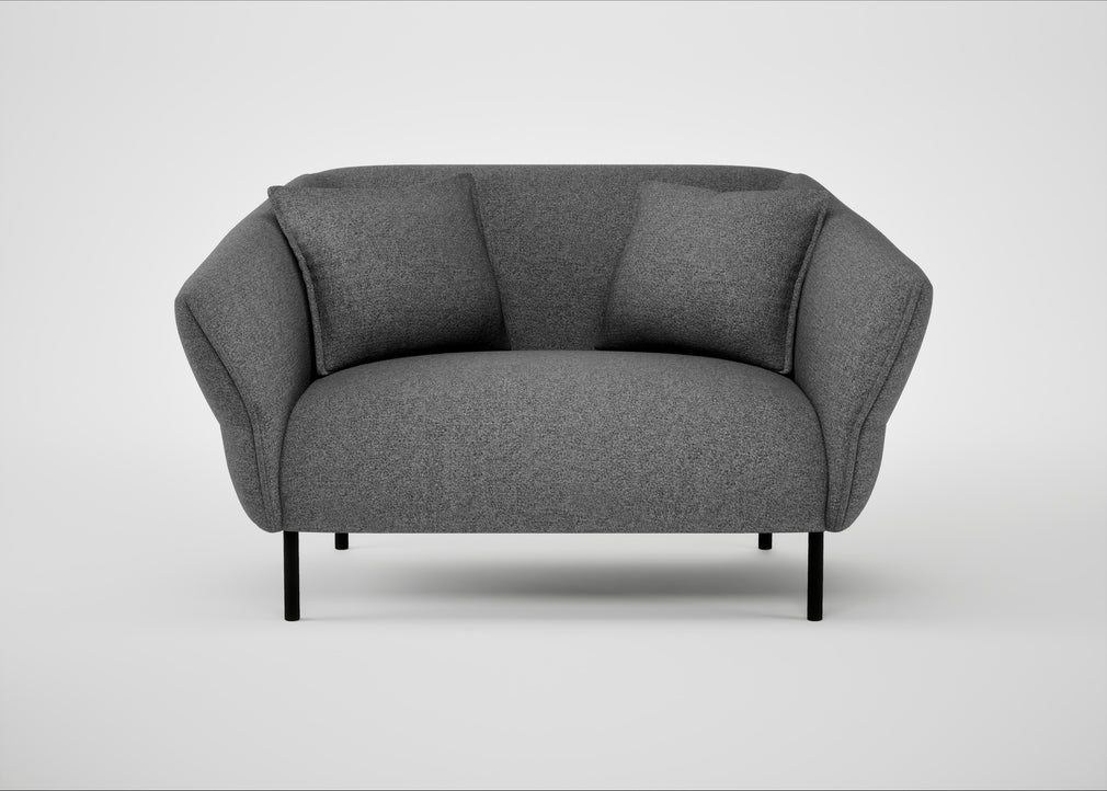 Alto Loveseat Melton Wool Shale