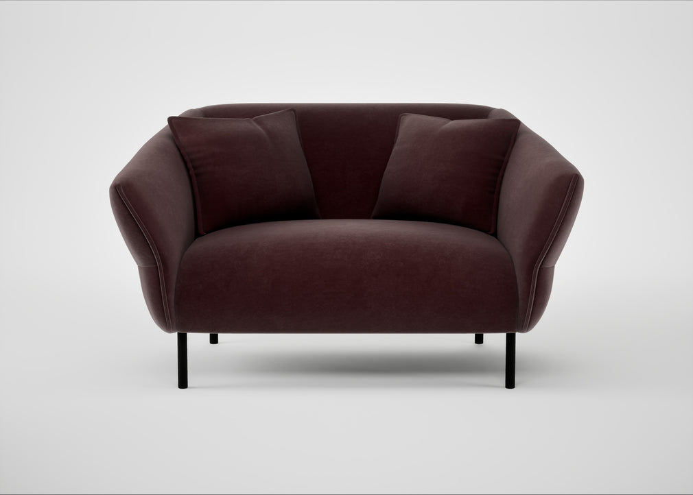 Alto Loveseat Smart Luxe Velvet Acorn
