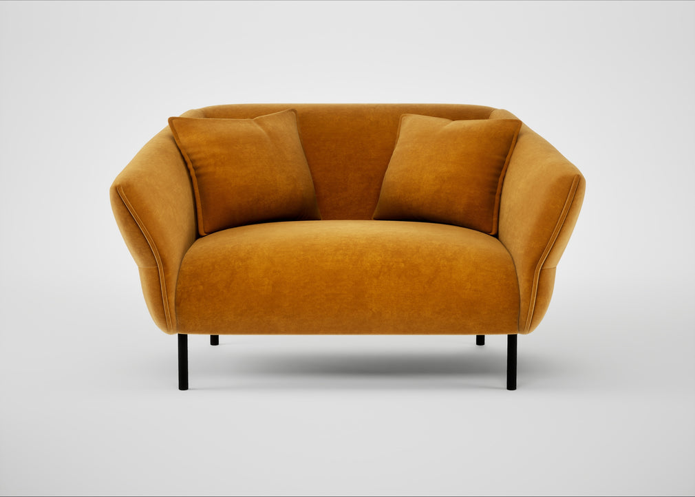 Alto Loveseat Smart Luxe Velvet Cognac
