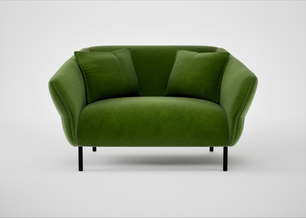 Alto Loveseat Smart Luxe Velvet Grass