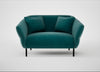 Alto Loveseat Smart Luxe Velvet Ocean Green