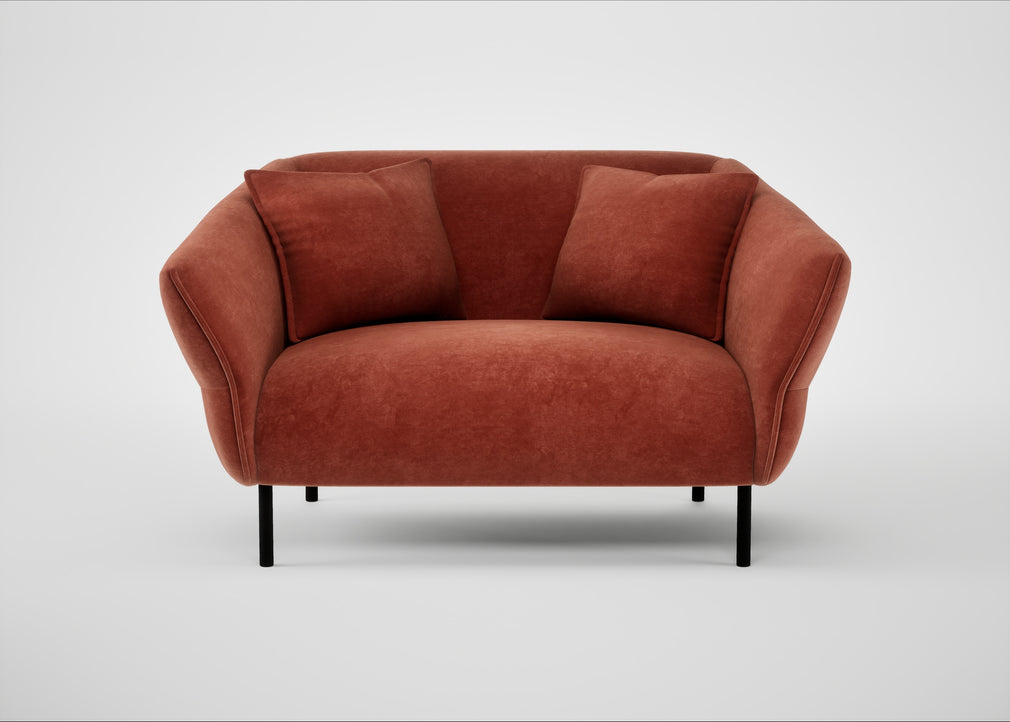 Alto Loveseat Smart Luxe Velvet Tawny