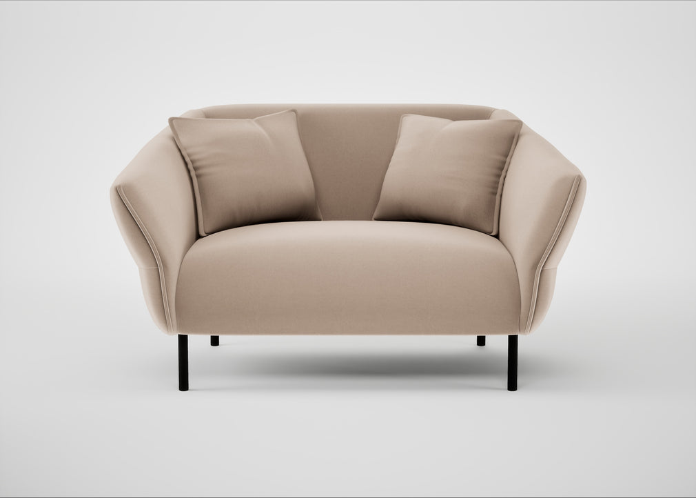 Alto Loveseat Smart Velvet Pebble