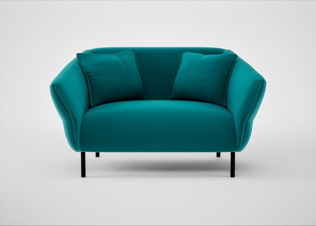 Alto Loveseat Smart Velvet Petrol
