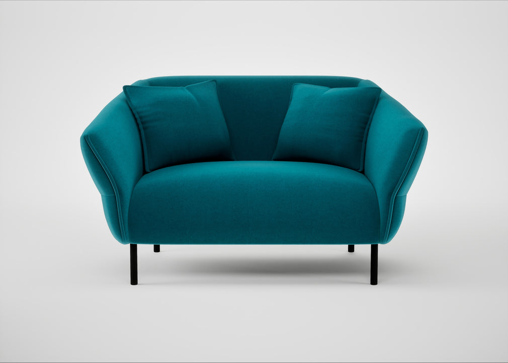 Alto Loveseat Cotton Velvet Teal