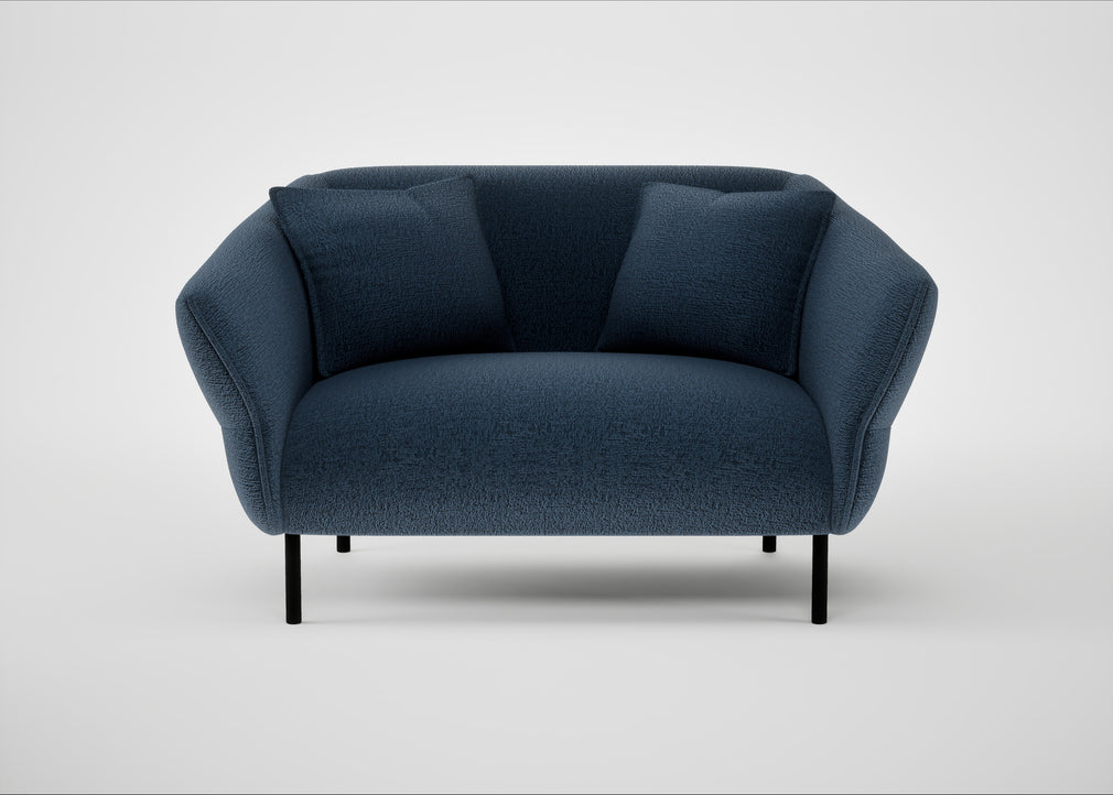Alto Loveseat Boucle Velvet Space