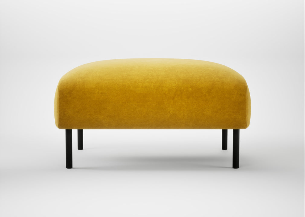 Alto Ottoman Smart Luxe Velvet Canary