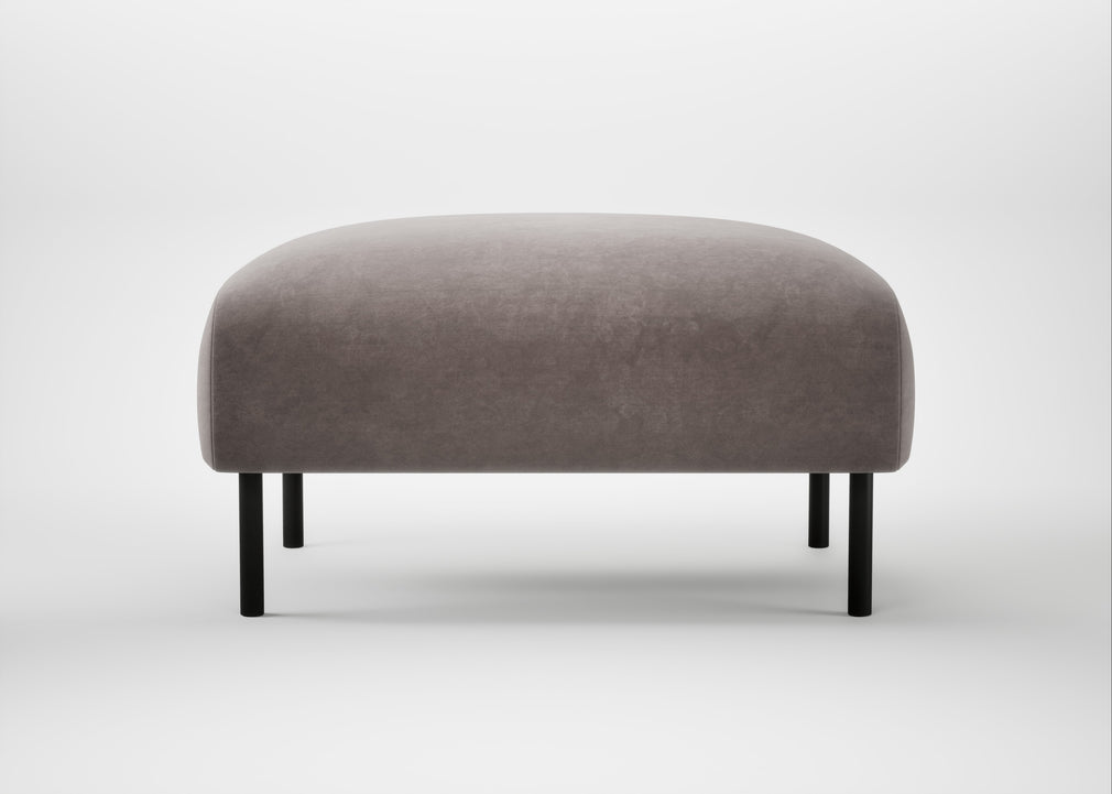 Alto Ottoman Smart Luxe Velvet Mushroom