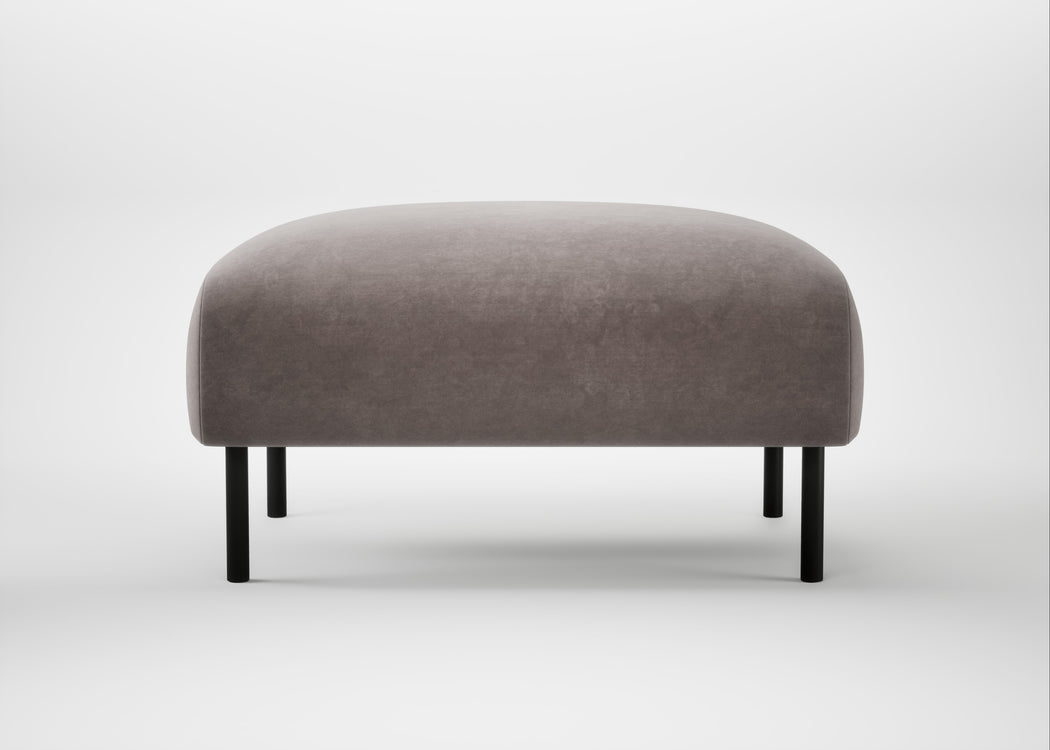 Alto Ottoman Smart Luxe Velvet Mushroom