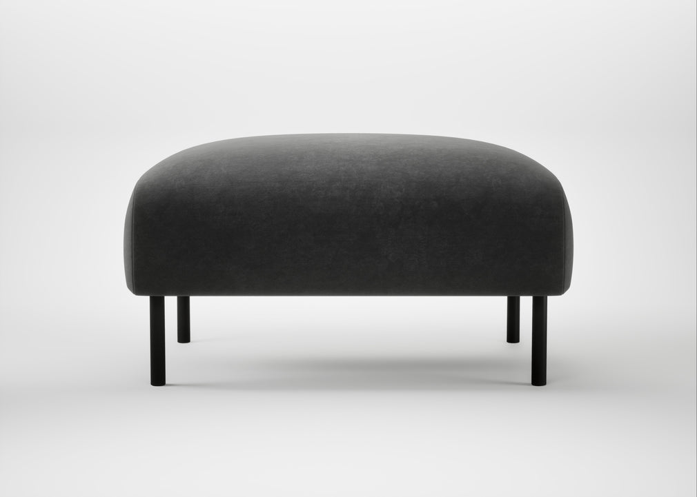 Alto Ottoman Smart Luxe Velvet Nickel