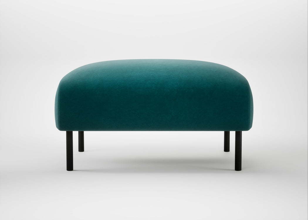 Alto Ottoman Smart Luxe Velvet Ocean Green