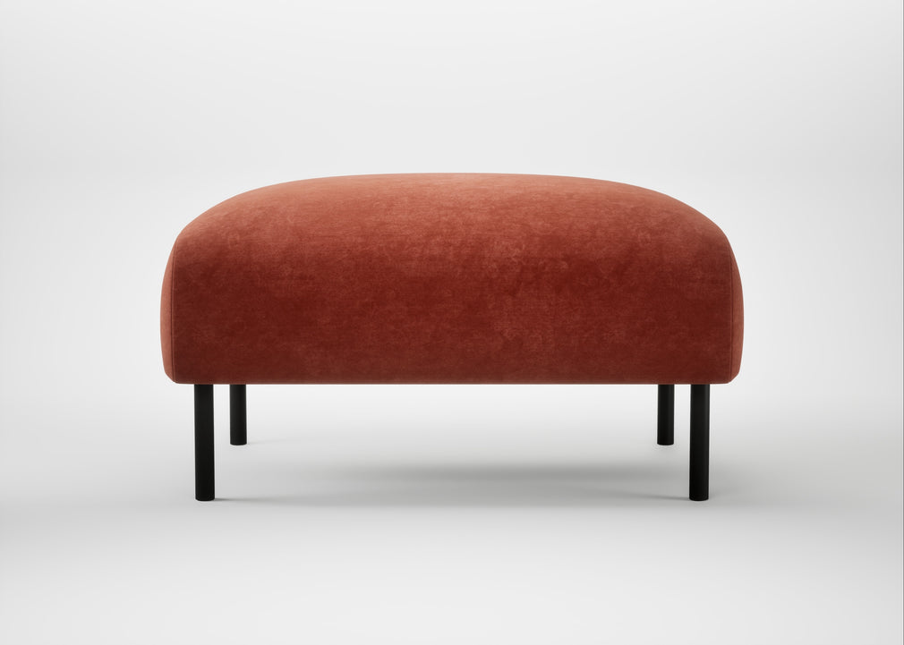 Alto Ottoman Smart Luxe Velvet Tawny