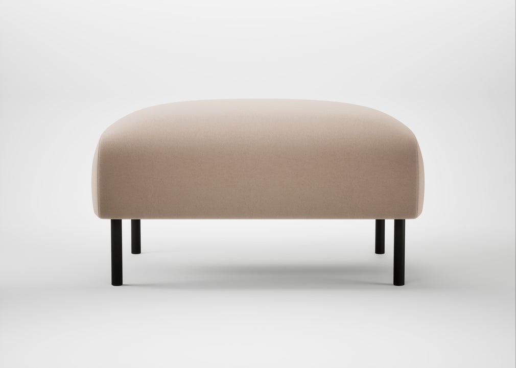 Alto Ottoman Smart Velvet Pebble