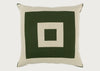 Ambar Exclusive Bold Frame Square Cushion Forest Green