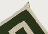 Ambar Exclusive Bold Frame Square Cushion Forest Green