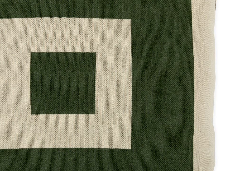 Ambar Exclusive Bold Frame Square Cushion Forest Green