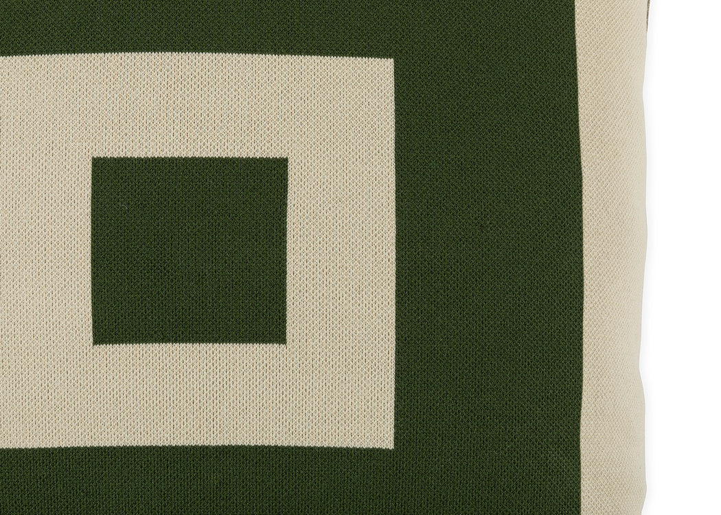 Ambar Exclusive Bold Frame Square Cushion Forest Green
